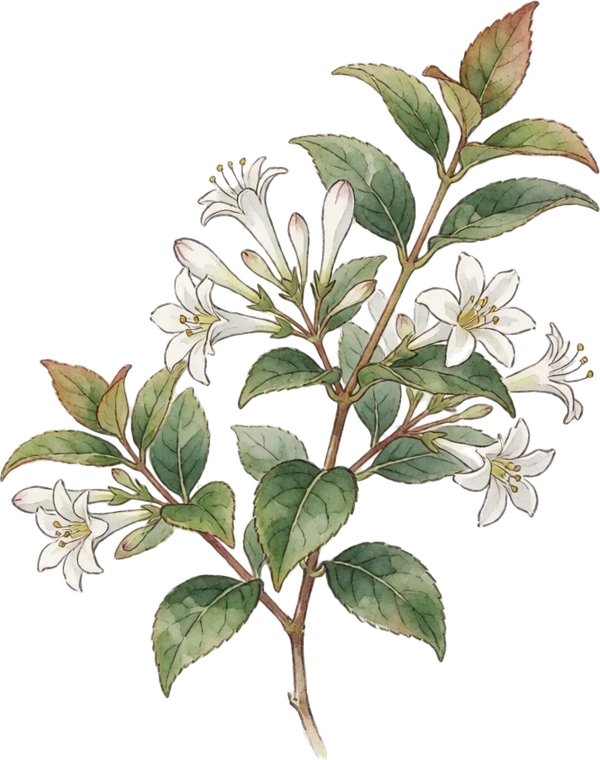Botanical illustration of Glossy Abelia