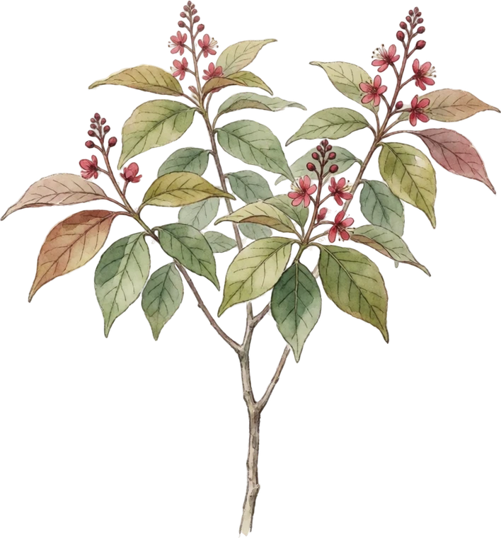 Botanical illustration of Black Gum (Tupelo)