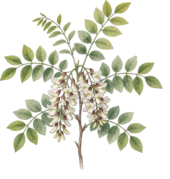 Botanical illustration of Black Locust