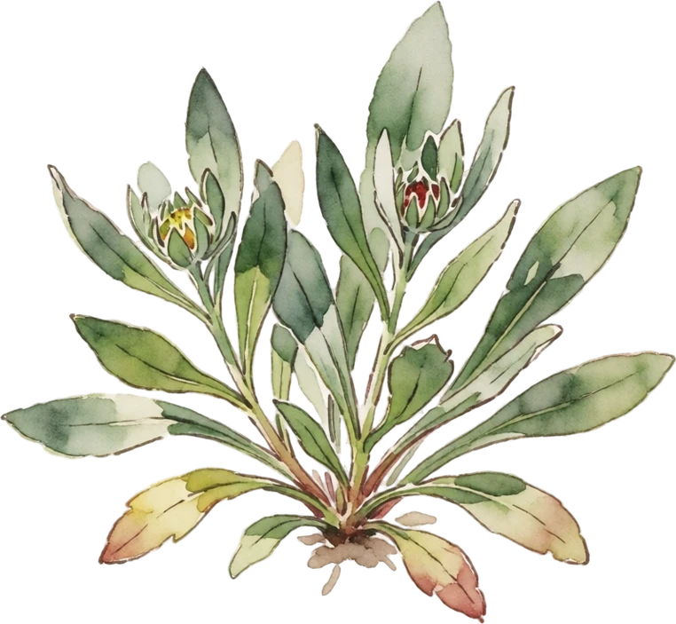 Botanical illustration of Blanket Flower