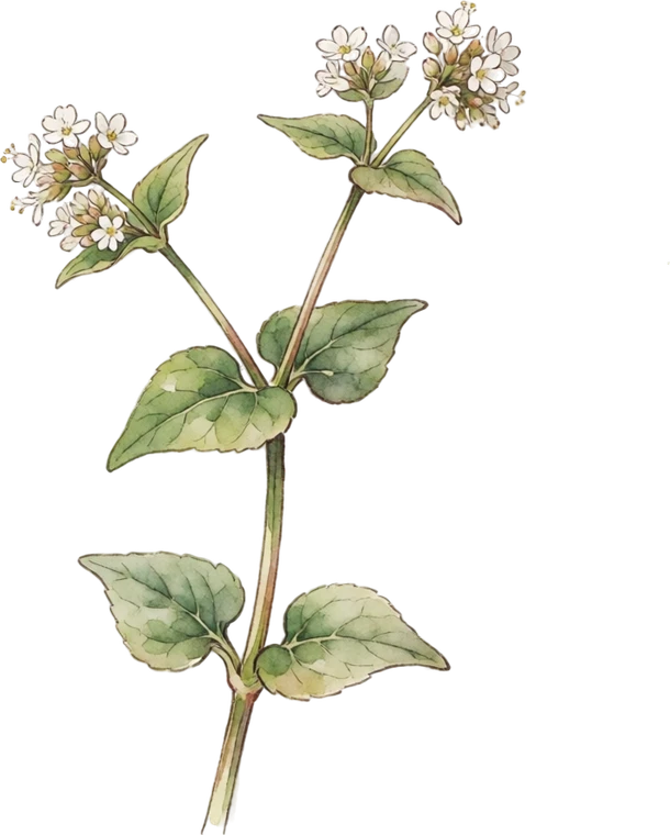 Botanical illustration of Buckwheat