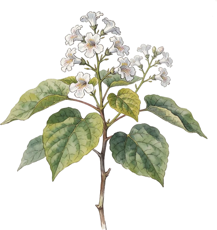 Botanical illustration of Northern Catalpa