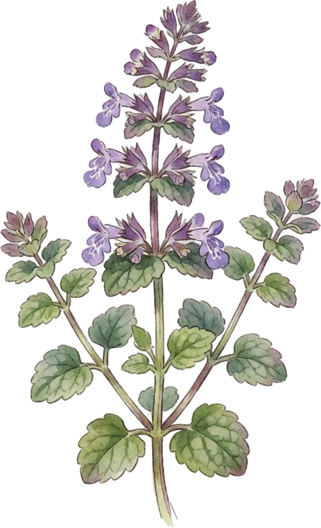 Botanical illustration of Catmint