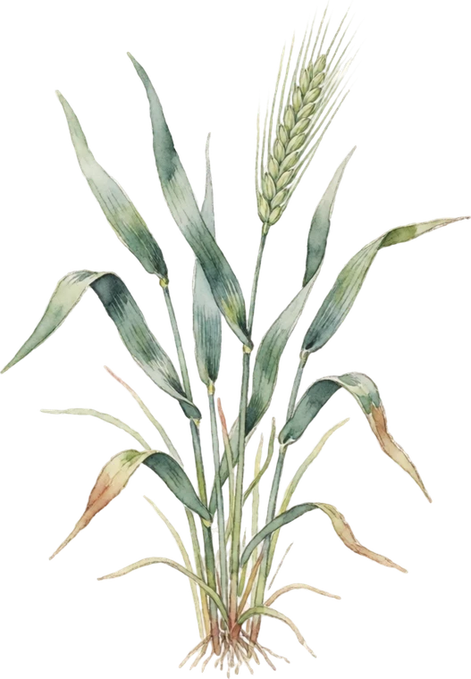 Botanical illustration of Cereal Rye (Winter Rye)
