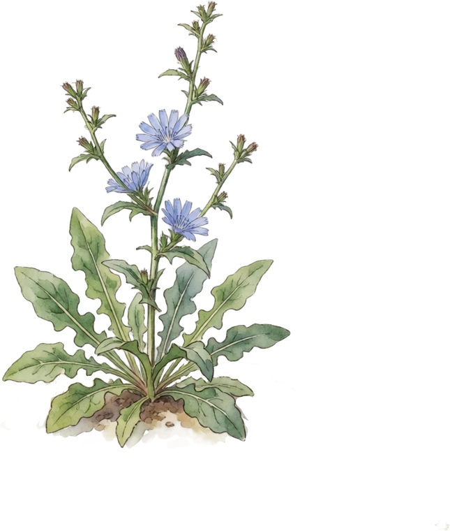 Botanical illustration of Chicory