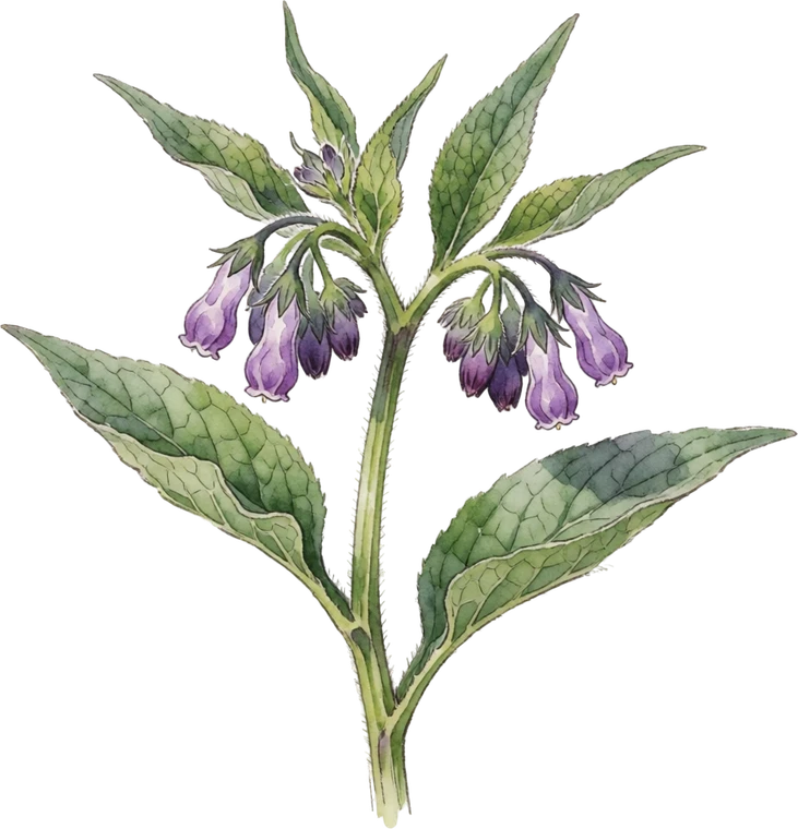 Botanical illustration of Comfrey
