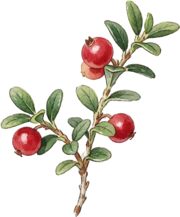 Botanical illustration of Cranberry