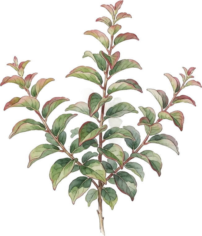 Botanical illustration of Crape Myrtle