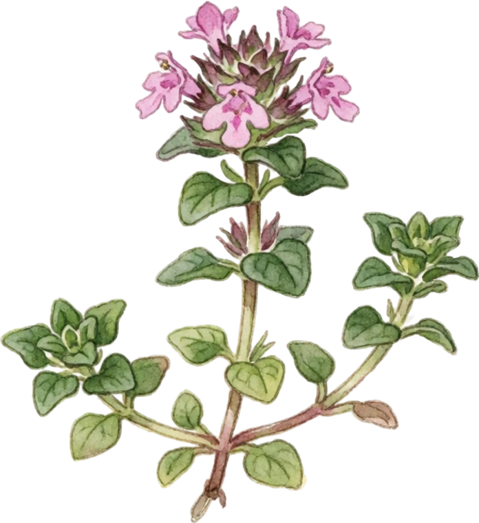 Botanical illustration of Creeping Thyme