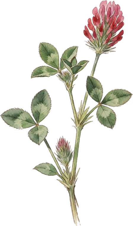 Botanical illustration of Crimson Clover