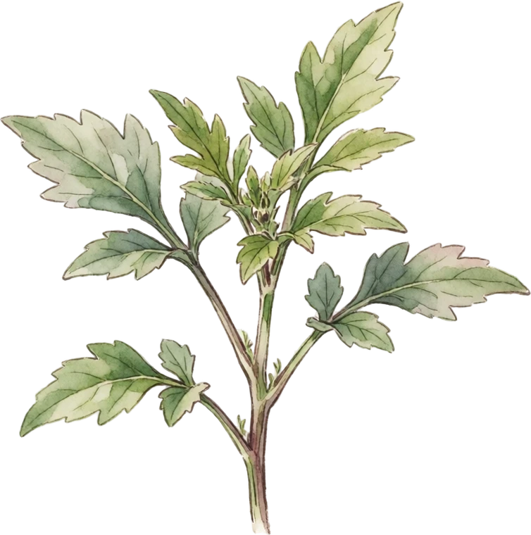 Botanical illustration of Culantro (Recao)