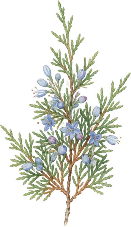 Botanical illustration of Eastern Redcedar