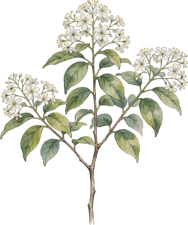 Botanical illustration of Fringe Tree