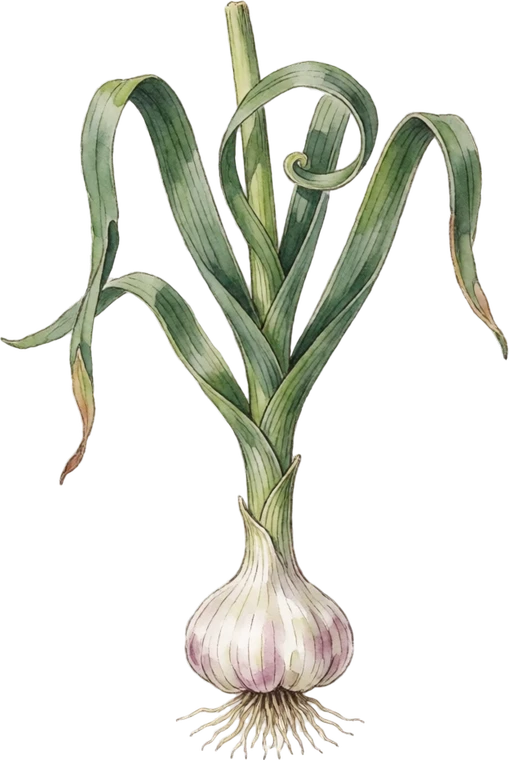 Botanical illustration of Garlic