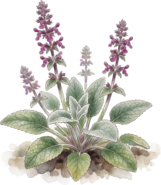 Botanical illustration of Lamb's Ear