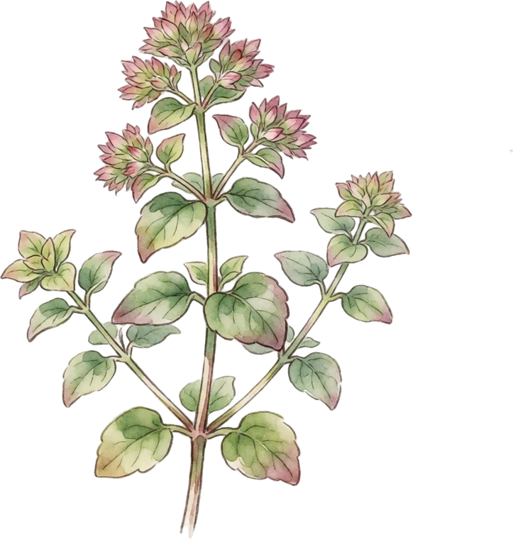 Botanical illustration of Sweet Marjoram