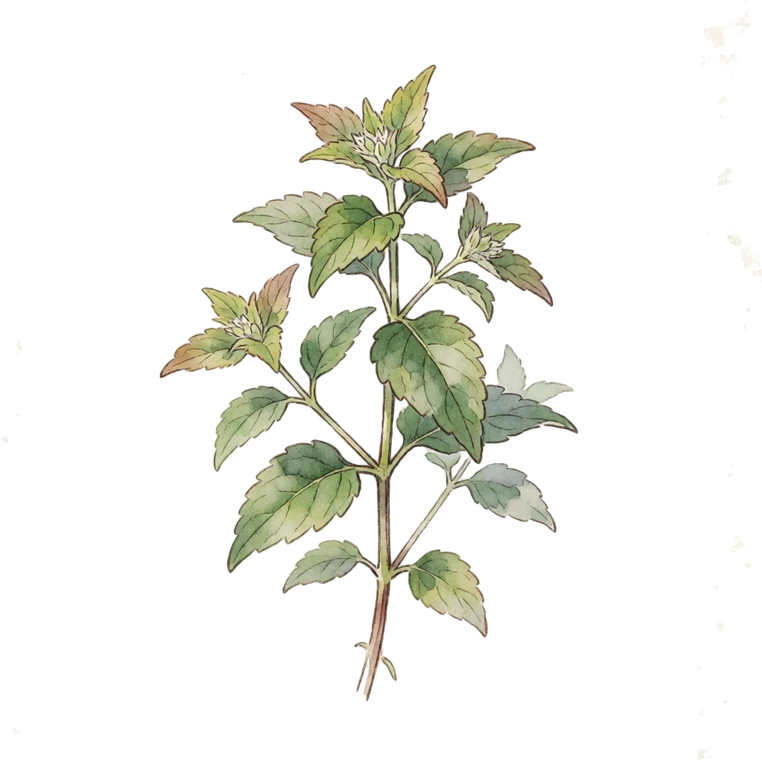 Botanical illustration of Mountain Mint