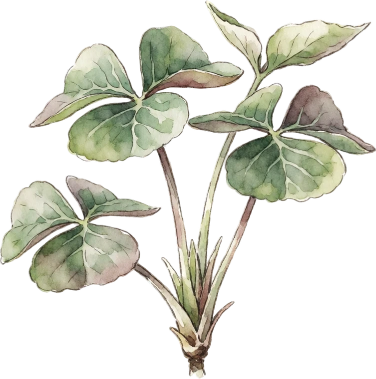 Botanical illustration of Oca (New Zealand Yam)