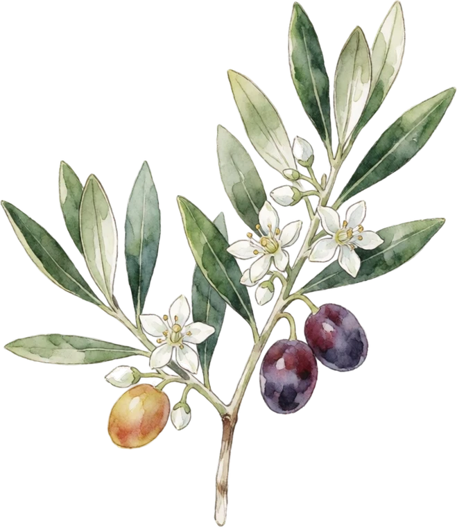 Botanical illustration of Olive