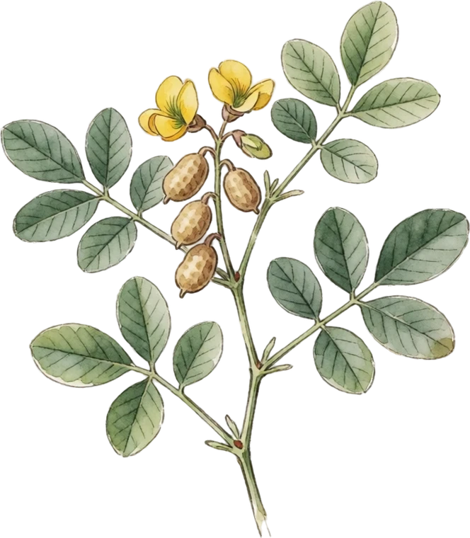 Botanical illustration of Peanut