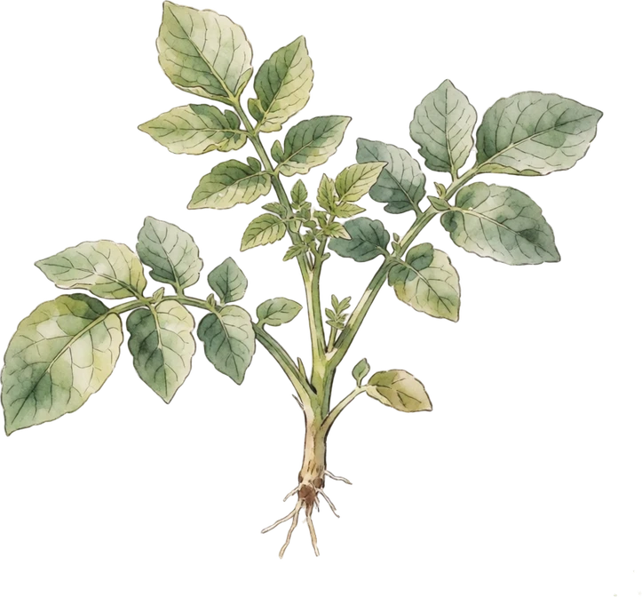 Botanical illustration of Potato