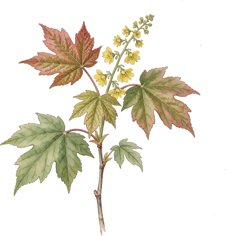 Botanical illustration of Maple