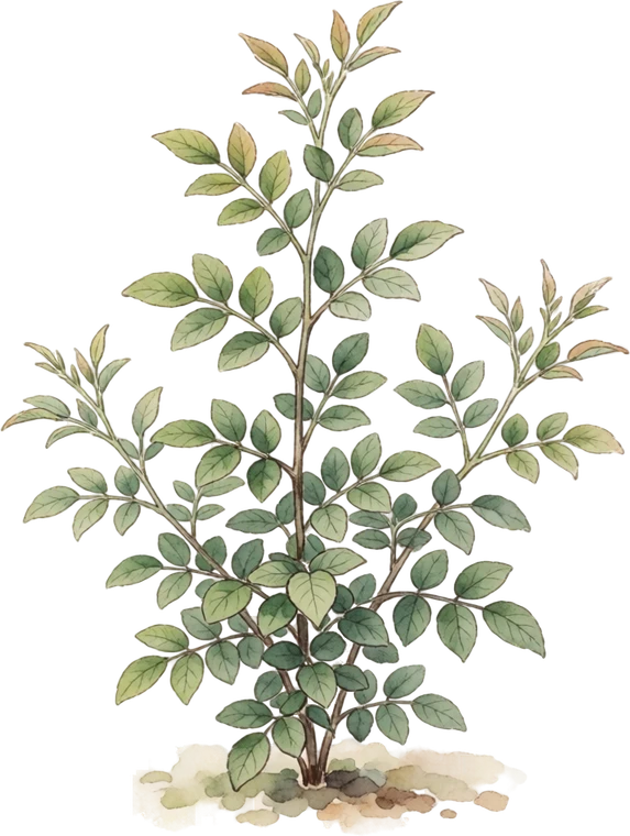 Botanical illustration of Siberian Pea Shrub