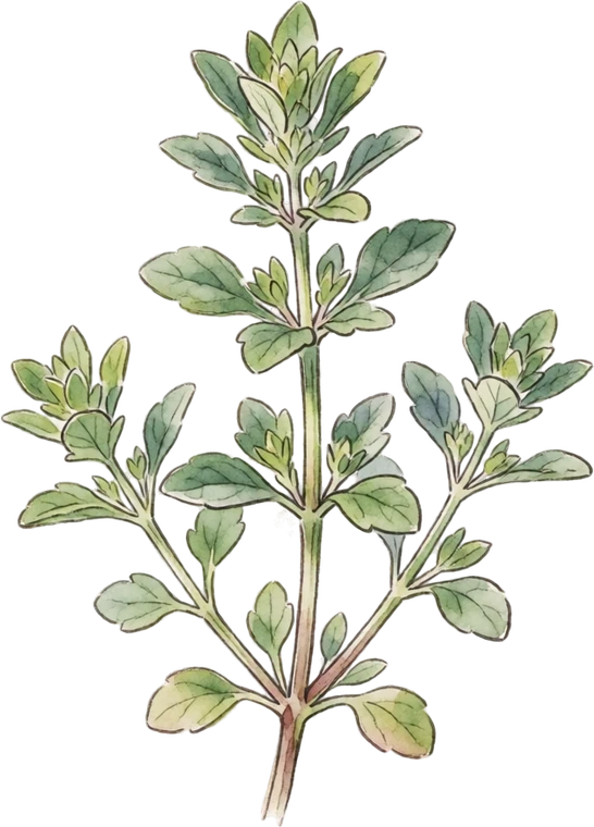 Botanical illustration of Summer Savory