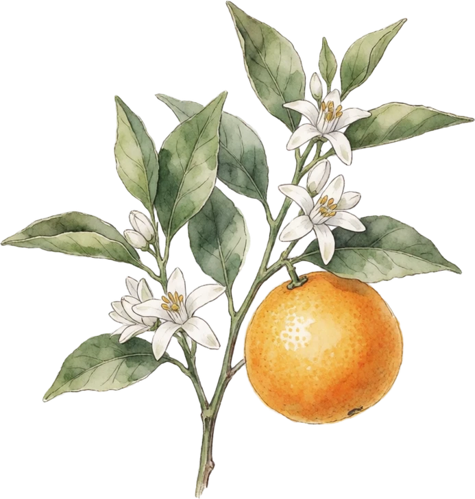 Botanical illustration of Orange