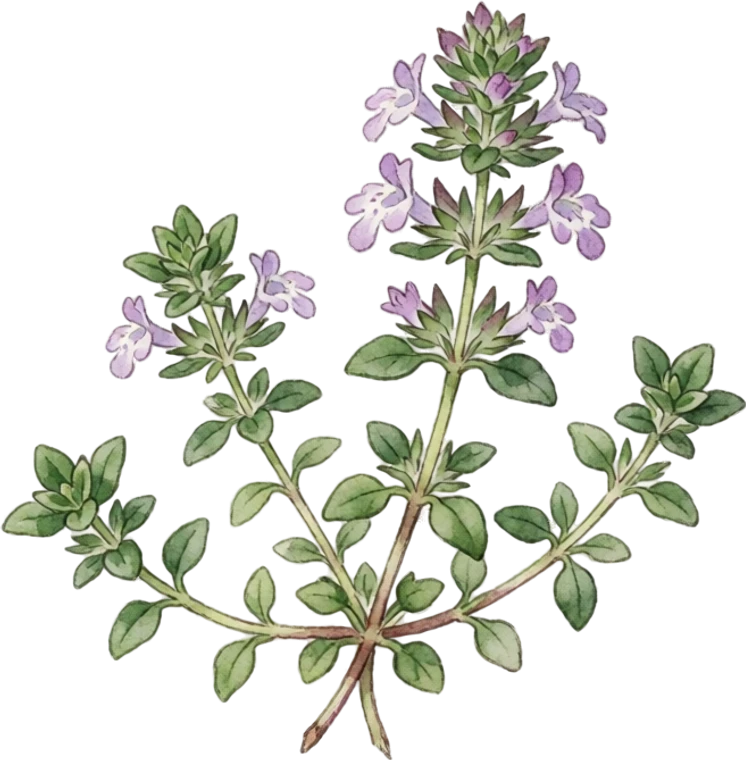 Botanical illustration of Thyme