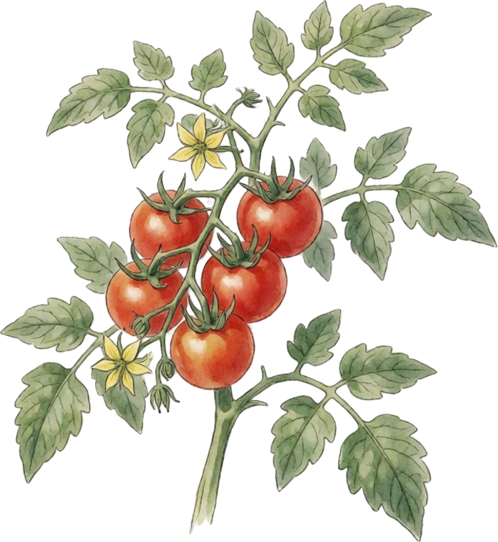 Botanical illustration of Tomato