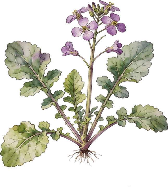 Botanical illustration of Turnip