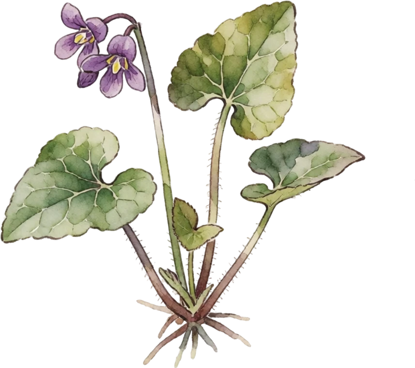 Botanical illustration of Wild Ginger