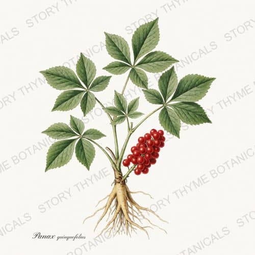 Ginseng — a print from the Medicinal Herbs collection