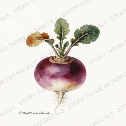 Turnip — a print from the Roots & Alliums collection