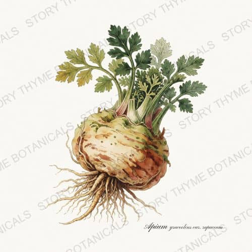 Celeriac — a print from the Roots & Alliums collection