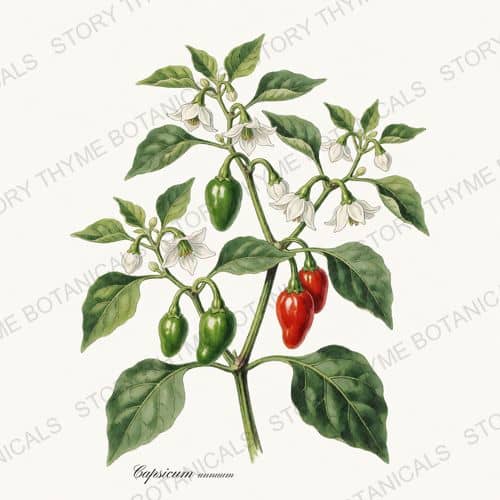 Pepper Plant — a print from the Vegetables Vol. 2 - In the Garden collection
